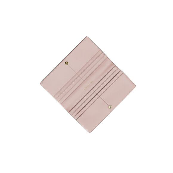 Michael Kors Large Pebbled Leather Wallet Pink Powder Blush - Picture 2 of 5